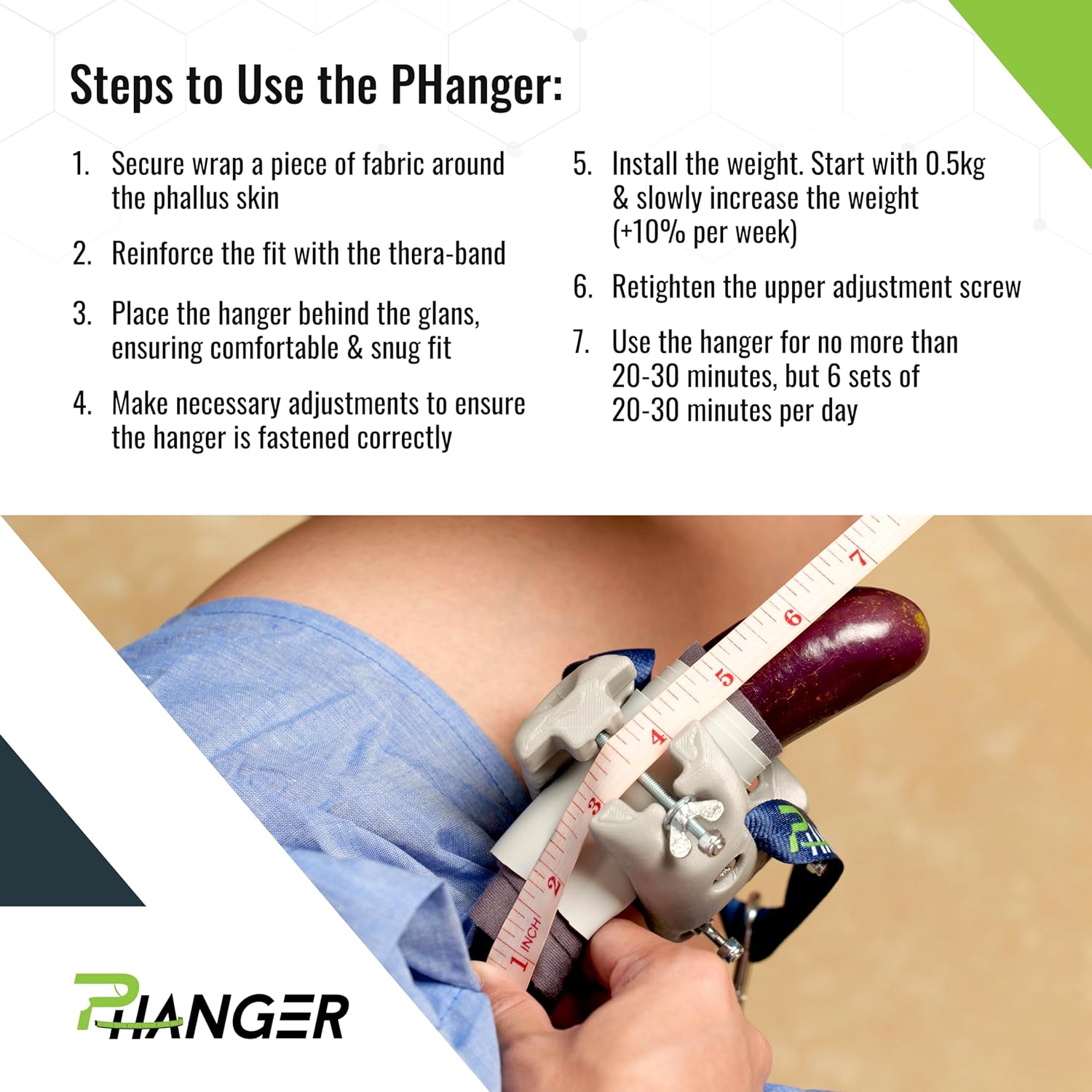 PHanger Step by Step Usage Instructions Medical Grade Device Application Guide